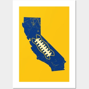 California Football, Retro - Gold Posters and Art